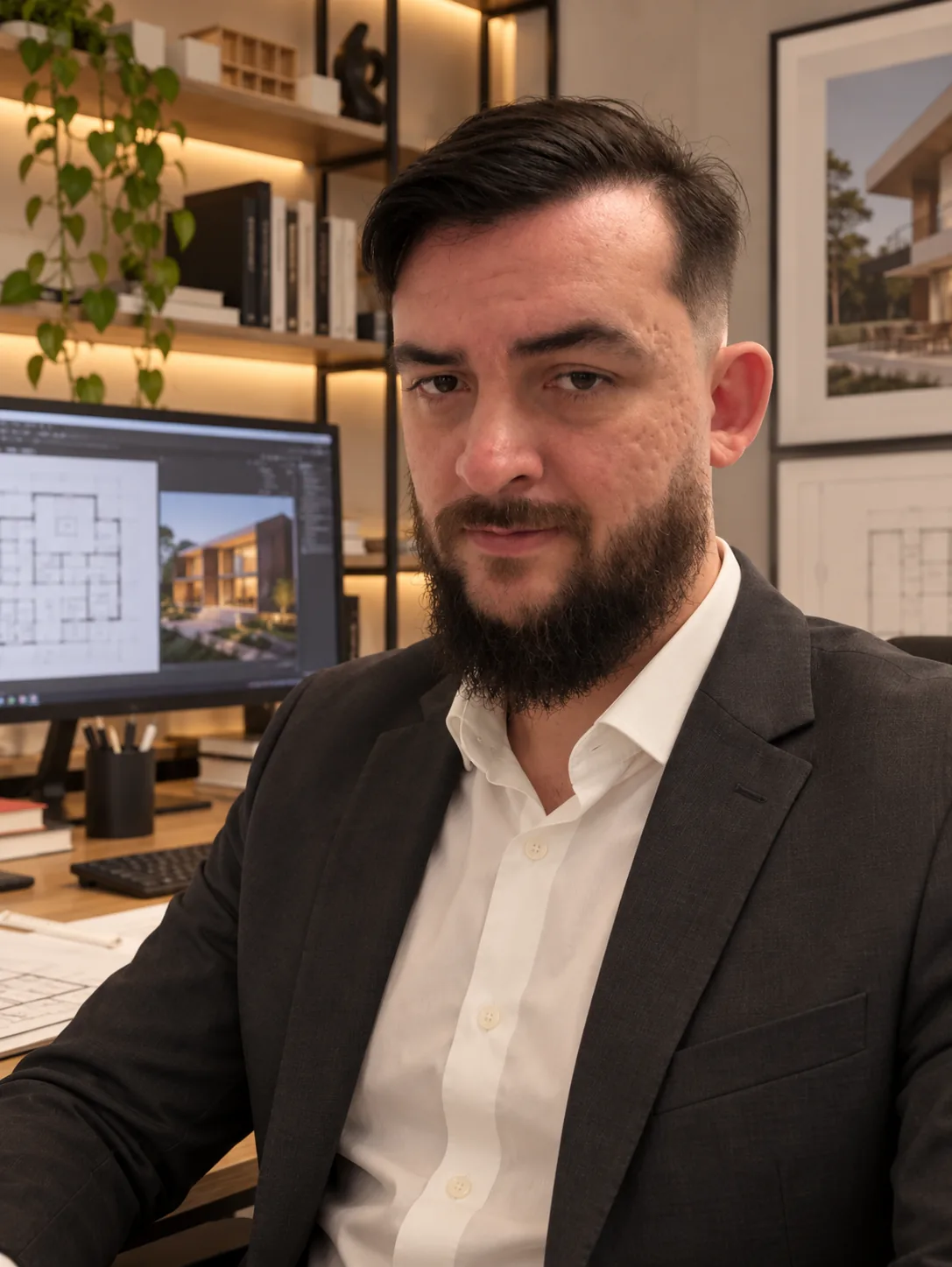 Bruno Ribeiro em seu escritório